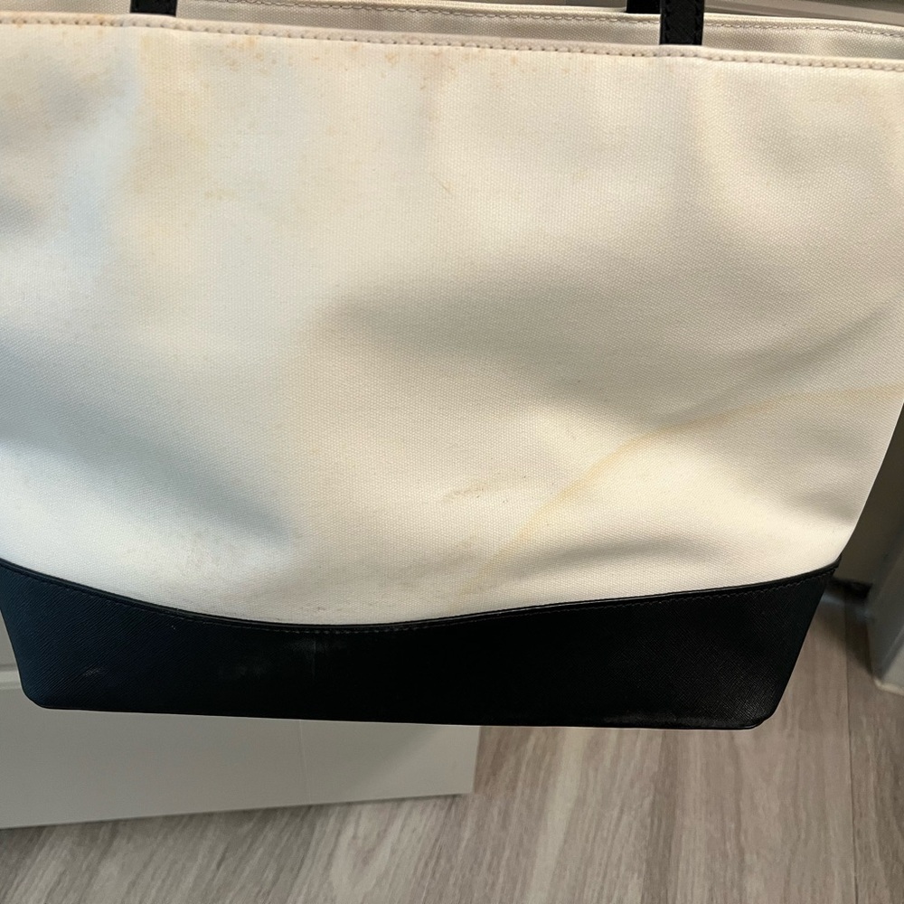 Kate Spade Cream and Black Tote with Colorful Bottle Design - Picture 3 of 4